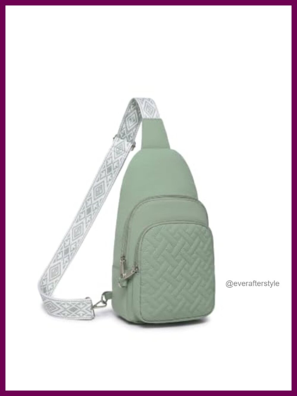 RFID Blocking Anti Theft Sling Bag Quilted Nylon Crossbody Purse